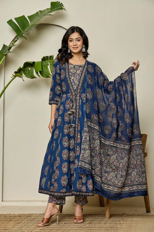 Savi Sizary Women's Elegant Anarkali Suit Set | Premium Ethnic Kurta, Pant & Dupatta Set | Festive, Wedding, Party & Traditional Wear