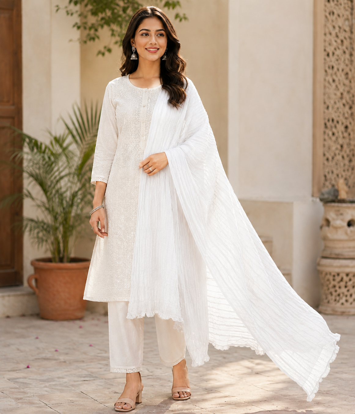 Savi Sizary Premium Plain Cotton Dupatta for Women | Soft Lightweight 2.25 Meter Solid Color Dupatta | Ethnic Dupatta for Kurti, Kurta & Salwar Suit